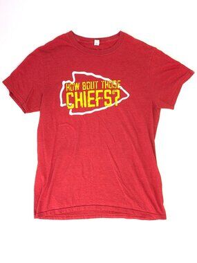 Kansas City T-Shirt - Men's Medium - "How Bout Them Chiefs" Red Tee